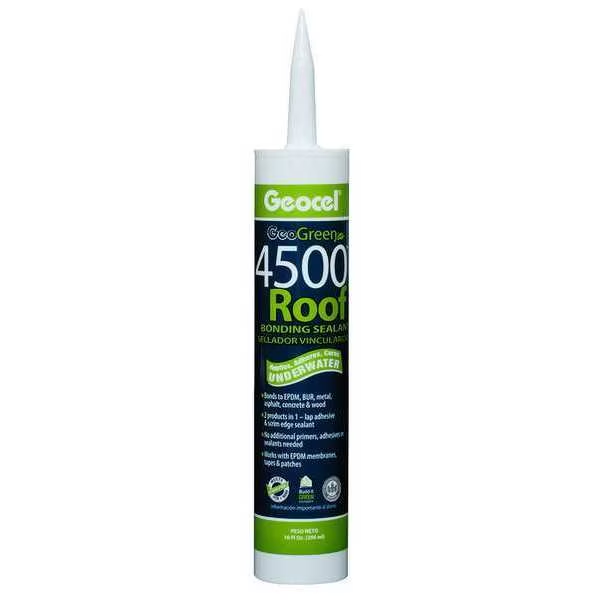 GEOCEL 4500 Roof Sealant, 10 oz, Cartridge, White, Hybrid Base