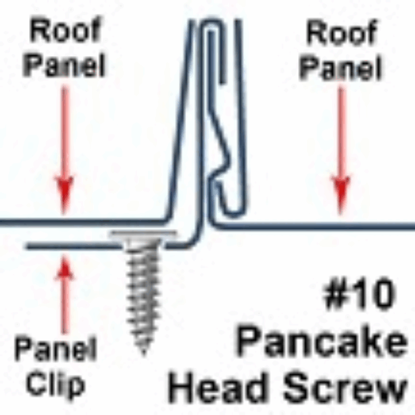 Low Profile Pancake Head -- Zinc Plated #10 x 1 1/2"
