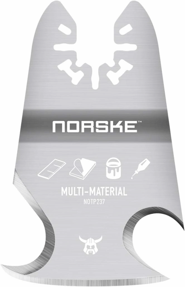 Norske Tools NOTP237 Stainless Steel Oscillating Multi Tool Accessory Blade Universal Fit 3-in-1 Rigid Scraper & Knives