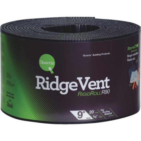 StormStop Quarrix 9 In. x 20 Ft. Shingle-Over Rolled Ridge Vent