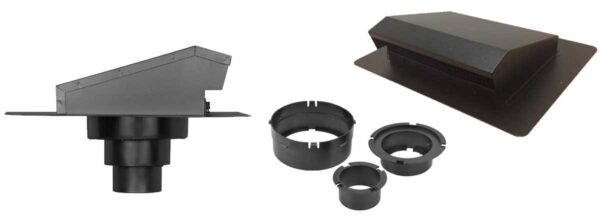 SnapCap Exaust vent flashing Black Aluminum