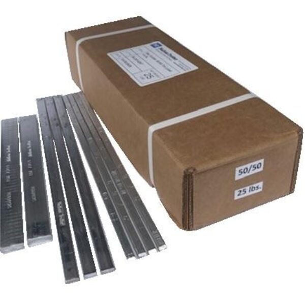 Extruded 50/50 Bar Solder - $280.00 Box / $25 lb. - 1/4 lb, 1/2 lb or 1 lb. Bars